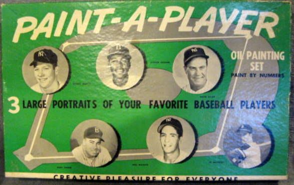 50's BASEBALL PAINT-A PLAYER  KIT w/MANTLE