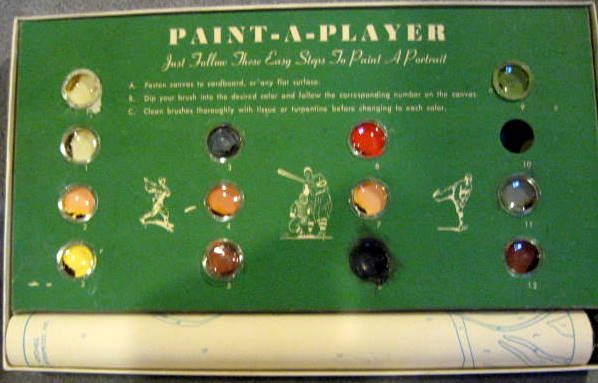 50's BASEBALL PAINT-A PLAYER  KIT w/MANTLE