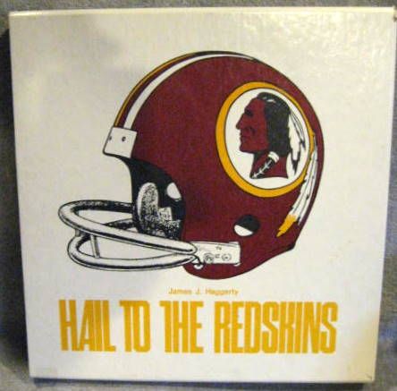 1974 HAIL TO THE REDSKINS BOOK w/SLIP CASE - RARE!