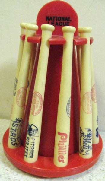 60's NATIONAL LEAGUE BASEBALL BAT BANK