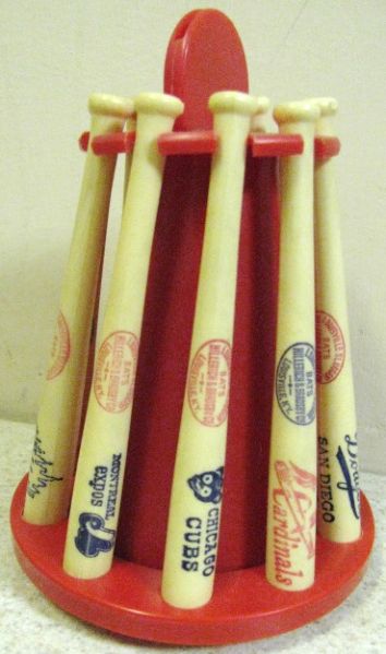 60's NATIONAL LEAGUE BASEBALL BAT BANK