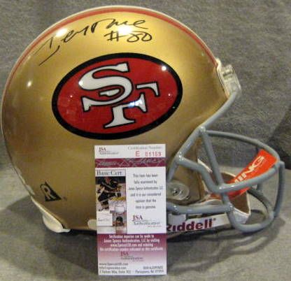 JERRY RICE SIGNED SAN FRANCISCO 49'ers HELMET W/JSA COA