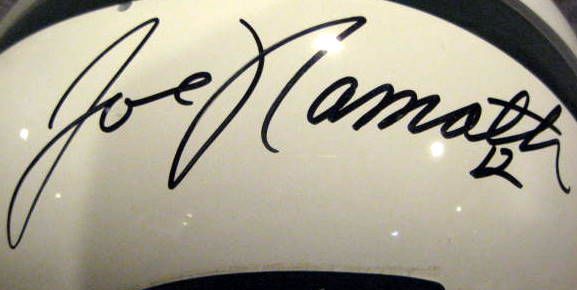 JOE NAMATH SIGNED N.Y. JETS HELMET w/JSA COA