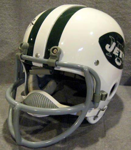 JOE NAMATH SIGNED N.Y. JETS HELMET w/JSA COA