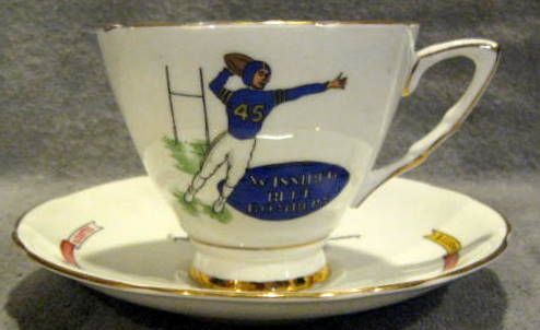 VINTAGE GREY CUP (CFL) CUP & SAUCER- WINNIPEG BLUE BOMBERS