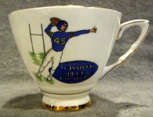 VINTAGE GREY CUP (CFL) CUP & SAUCER- WINNIPEG BLUE BOMBERS