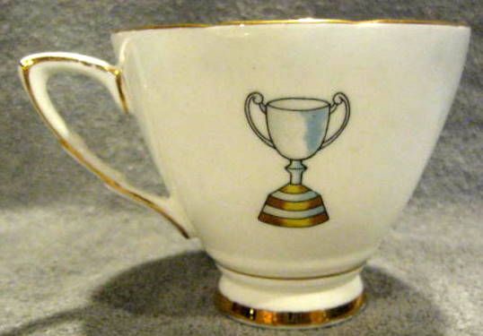 VINTAGE GREY CUP (CFL) CUP & SAUCER- WINNIPEG BLUE BOMBERS