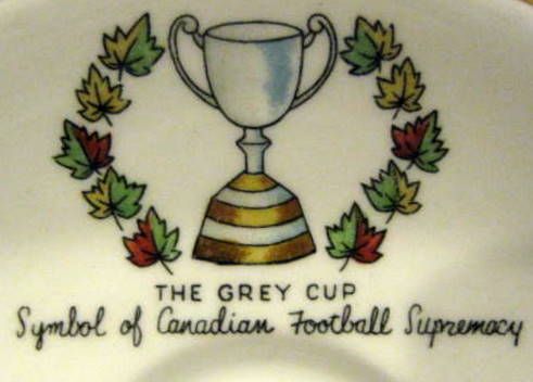 VINTAGE GREY CUP (CFL) CUP & SAUCER- WINNIPEG BLUE BOMBERS