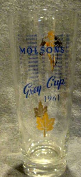 1961 GREY CUP (CFL) CHAMPIONS GLASS