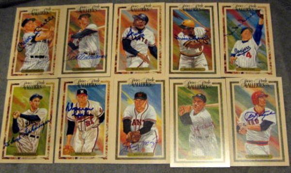 1990 PEREZ STEELE SIGNED MASTER WORKS POST CARDS (10) w/MANTLE & WILLIAMS