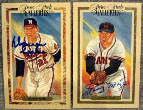 1990 PEREZ STEELE SIGNED MASTER WORKS POST CARDS (10) w/MANTLE & WILLIAMS