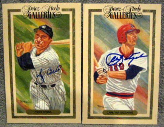 1990 PEREZ STEELE SIGNED MASTER WORKS POST CARDS (10) w/MANTLE & WILLIAMS