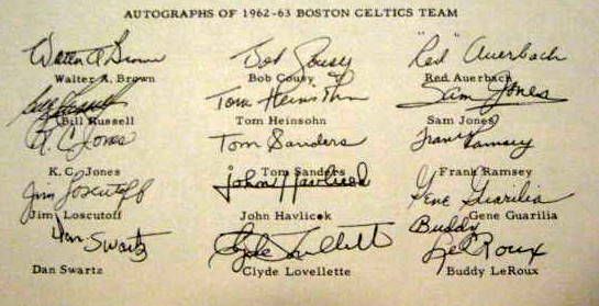 1961/63 BOSTON CELTICS WORLD CHAMPIONS YEARBOOK