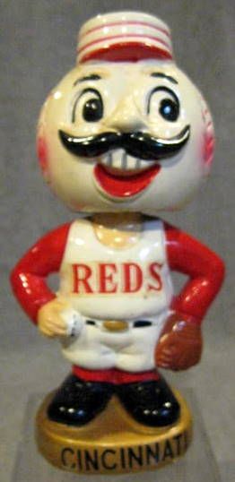 60's CINCINNATI REDS GOLD BASE BOBBING HEAD