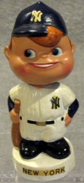 60's NEW YORK YANKEES mini BOBBING HEAD w/BOX