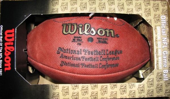 JOE NAMATH SIGNED FOOTBALL w/COA SCORE BOARD