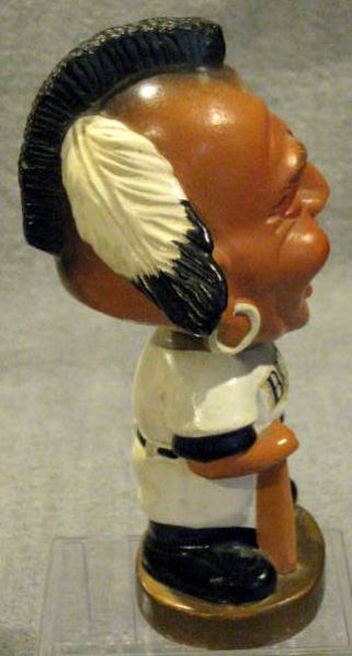 60's ATLANTA BRAVES GOLD BASE' BOBBING HEAD- UNUSUAL VARIATION