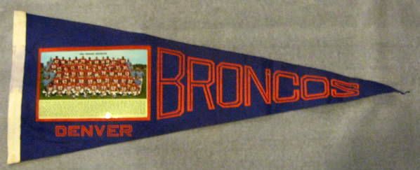 1969 DENVER BRONCOS PHOTO PENNANT