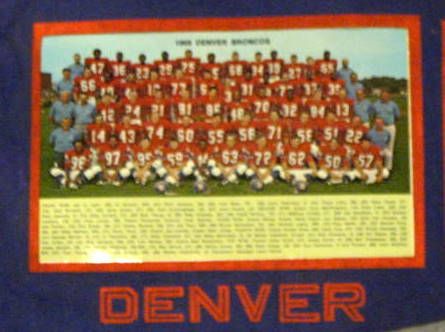 1969 DENVER BRONCOS PHOTO PENNANT