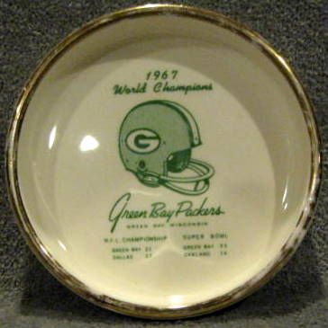1967 GREEN BAY PACKERS WORLD CHAMPIONS ASHTRAY - SMALL