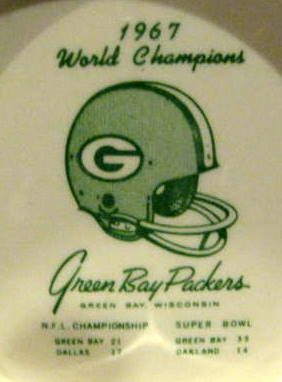 1967 GREEN BAY PACKERS WORLD CHAMPIONS ASHTRAY - SMALL