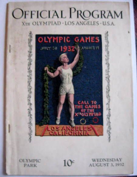 1932 SUMMER OLYMPICS PROGRAM - LOS ANGELES