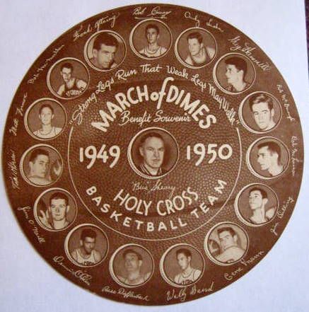 1949/50 HOLY CROSS MARCH OF DIMES SCHEDULE- w/COUSY- UNUSUAL
