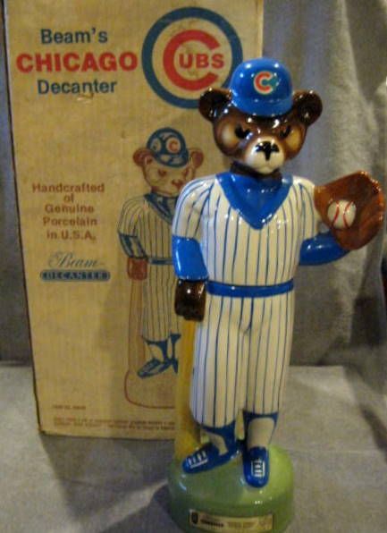 80'S CHICAGO CUBS MASCOT DECANTER w/BOX