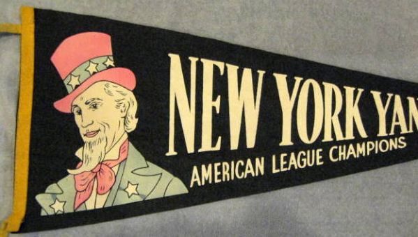 1949 NEW YORK YANKEES WORLD SERIES PENNANT
