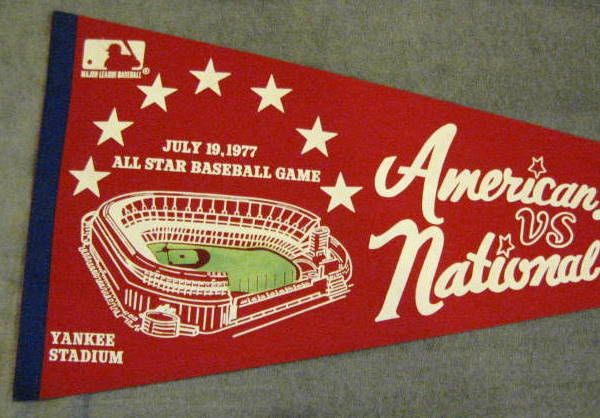 1977 MAJOR LEAGUE BASEBALL ALL-STAR GAME PENNANT @ YANKEE STADIUM