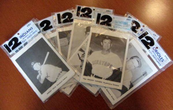 1961 BASEBALL PHOTO PACK LOT- 9 DIFFERENT TEAMS