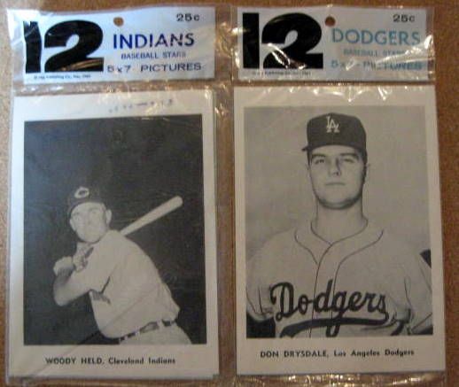 1961 BASEBALL PHOTO PACK LOT- 9 DIFFERENT TEAMS