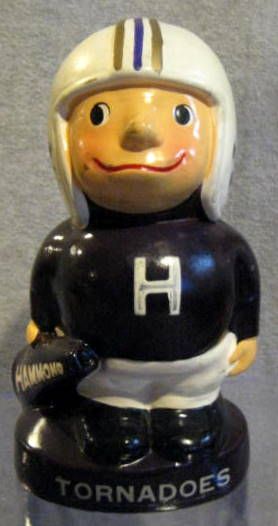 60's HAMMOND TORNADOES MASCOT FOOTBALL BANK