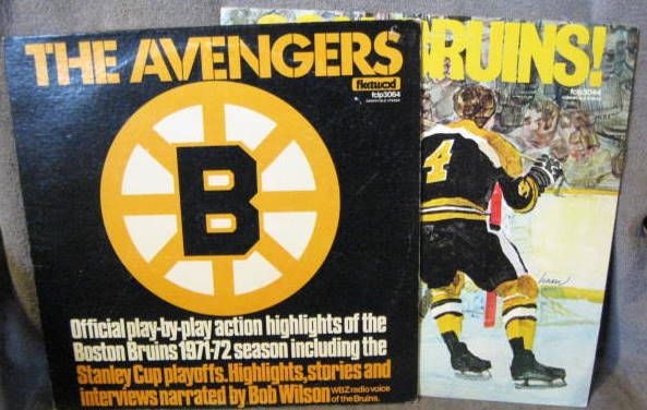 VINTAGE BOSTON BRUINS RECORD ALBUMS - 2