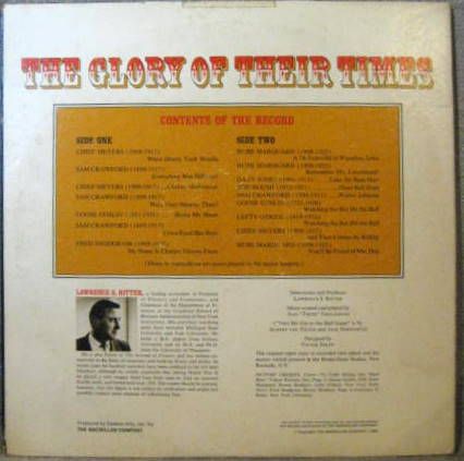 1966 THE GLORY OF THEIR TIMES RECORD ALBUM