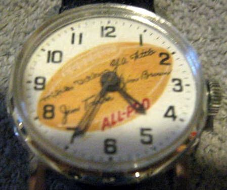 60's NFL ALL-PRO WATCH w/BROWN,TITTLE, DITKA & TAYLOR