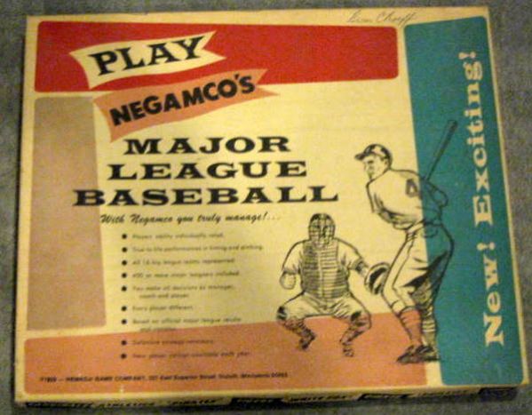 1959 NEGAMCO's MAJOR LEAGUE BASEBALL GAME w/ALL-TIME GREAT TEAMS