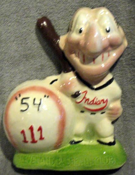 1954 CLEVELAND INDIANS MASCOT WALL HANGING