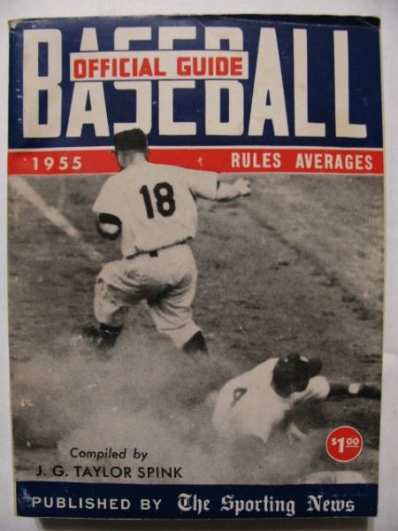 1955 BASEBALL OFFICIAL GUIDE AND RECORD BOOK
