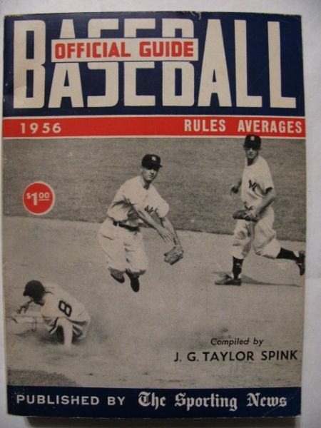 1956 BASEBALL OFFICIAL GUIDE - YANKEE COVER
