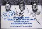 1985 WILLIE, MICKEY & THE DUKE SIGNED PICTURE TICKET w/PSA-DNA LOA