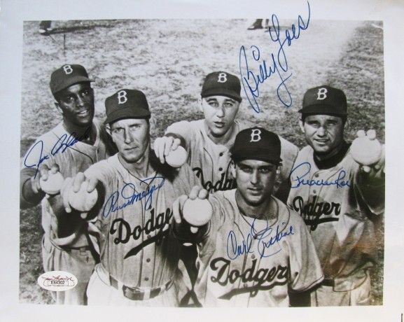 1952/53 BROOKLYN DODGERS (5) PITCHERS SIGNED PHOTO W/JSA COA