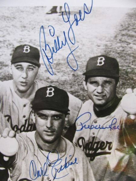 1952/53 BROOKLYN DODGERS (5) PITCHERS SIGNED PHOTO W/JSA COA