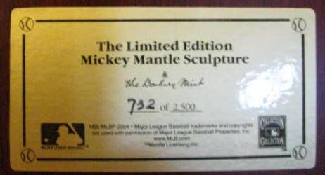 MICKEY MANTLE DANBURY MINT STATUE