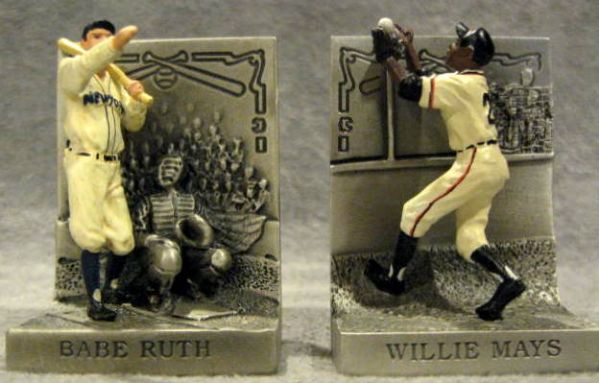BABE RUTH & WILLIE MAYS LONGTON CROWN STATUES