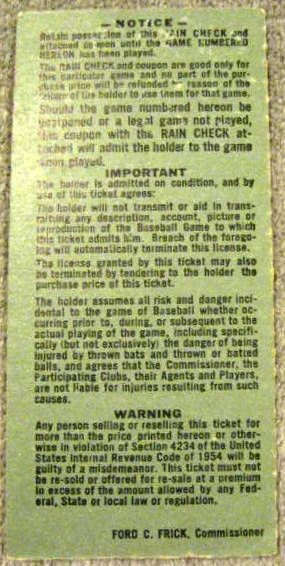 1964 WORLD SERIES TICKET STUB- GAME 7- CARDS VS YANKEES