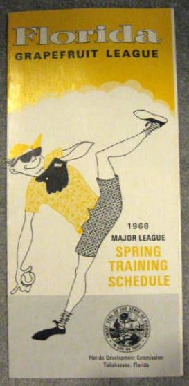 60's SPRING TRAINING GRAPEFRUIT LEAGUE SCHEDULES - (5)