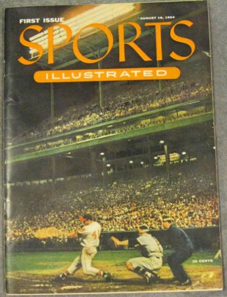 8/16/54 SPORTS ILLUSTRATED - 1st ISSUE w/BASEBALL CARDS