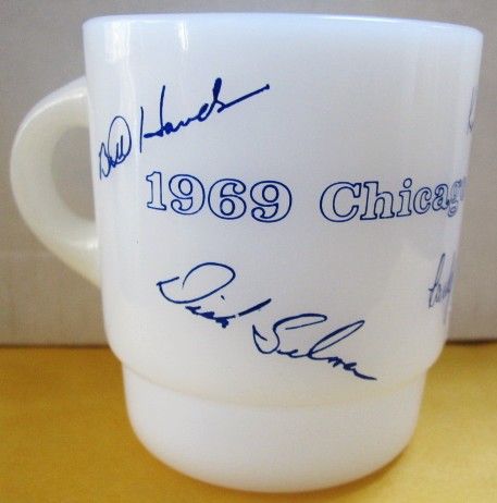 CHICAGO CUBS 1969 PITCHING / CATCHING  BATTERY MUG