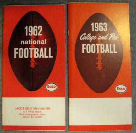 1962 & 1963 NFL/AFL & COLLEGE FOOTBALL GUIDE BOOKS w/SCHEDULES